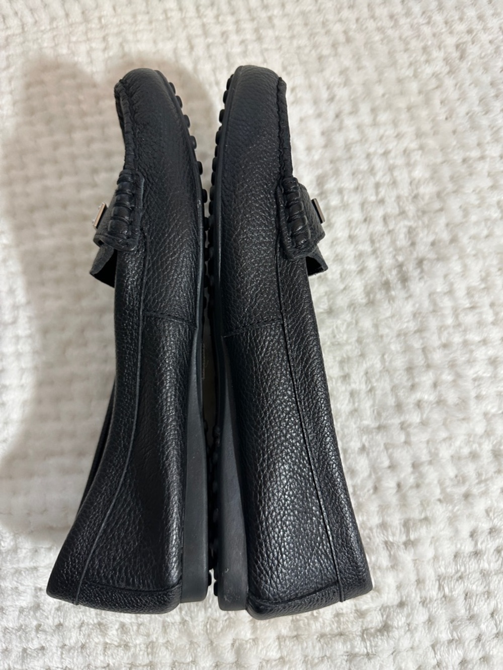 Coach Fredrica Black Leather Loafers Size 8 - Picture 4 of 7